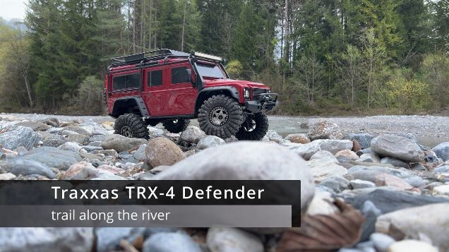 trail along the river   Traxxas TRX 4 Defender