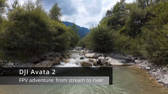 FPV adventure: from stream to river - DJI Avata 2 #dji #avata2 #fpv